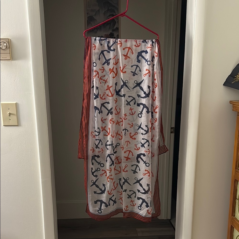 Nautical Anchor Print Scarf